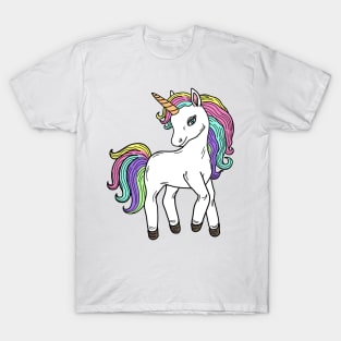 Unicorn Cartoon Drawing T-Shirt